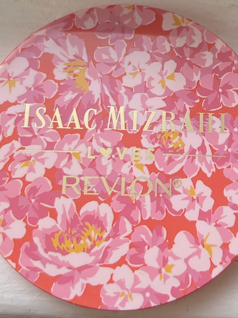 Isaac Mizrahi x Revlon Pink Floral Mirror Compact